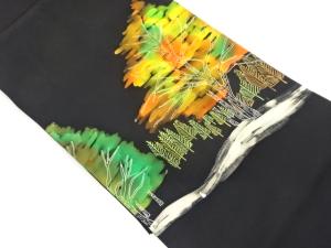 塩瀬木々模様名古屋帯